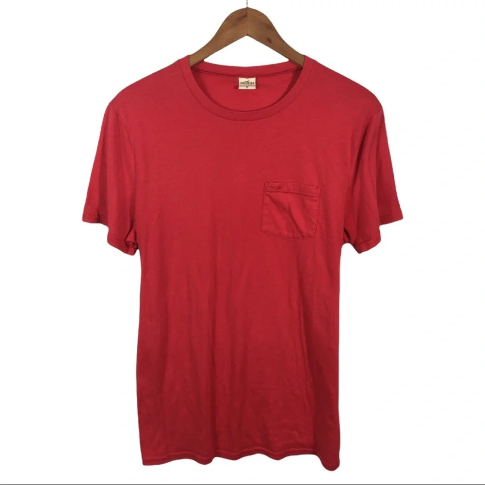 TS109 Hollister California HCO Logo Pocket Crew Neck T Shirt M